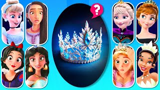 🔥 Guess the Character by Crown, Dress & Shoe | Princess Disney Character Quiz, Disney Song