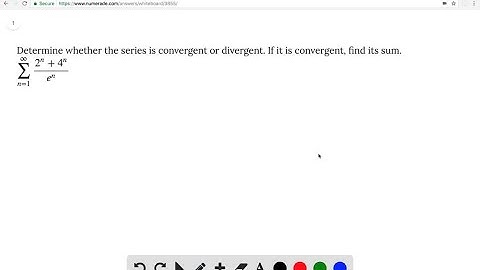 Determine whether the series is convergent or divergent. If it is convergent, find its sum. …