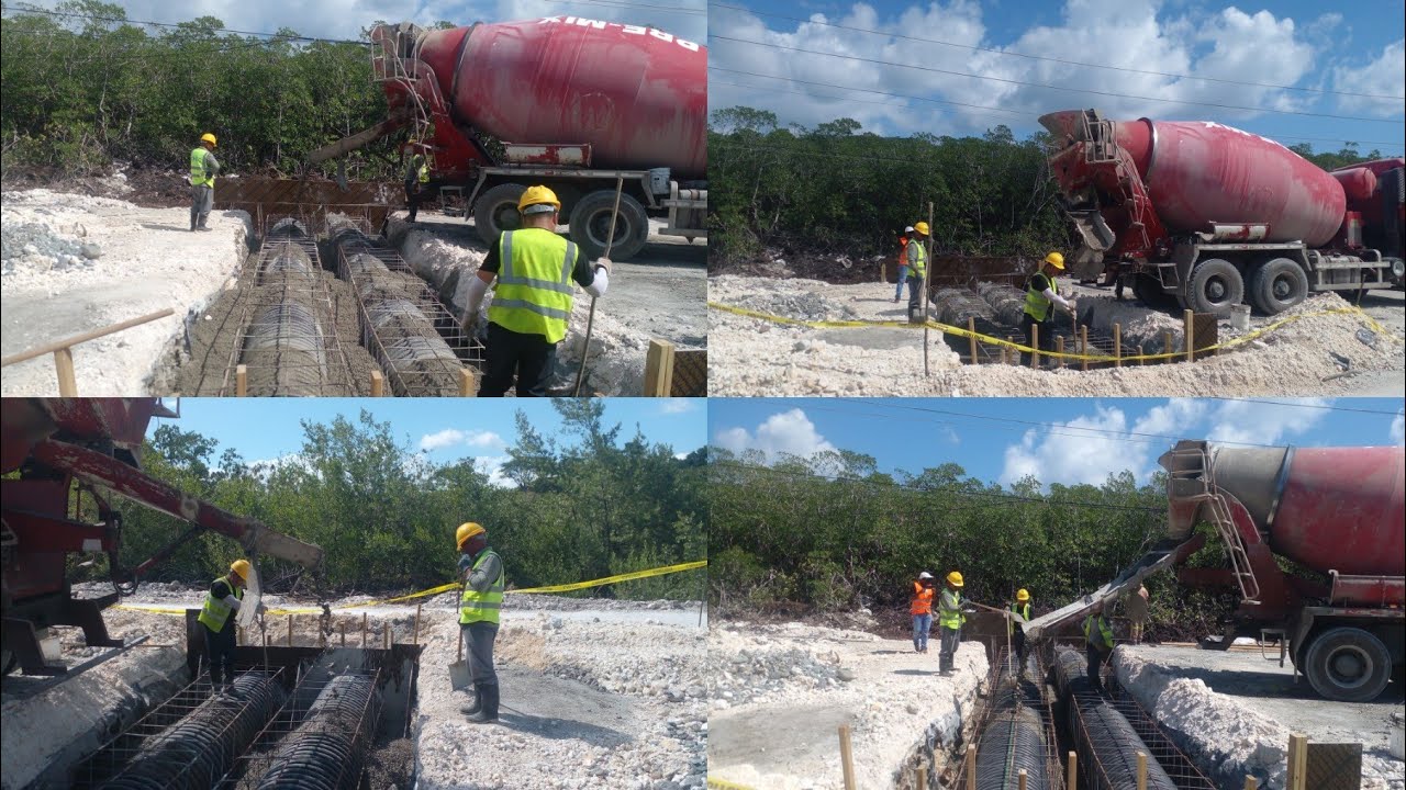 WOW Chec Casting  The Drain Them Ready Mix Concrete Truck] Swamp Port Morant St Thomas.