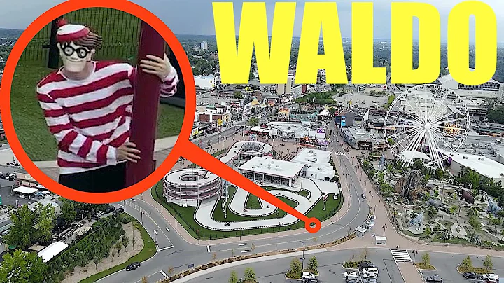 drone catches Where's Waldo at amusement park (he ...