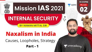 Mission IAS 2021 | Internal Security by Naman Mittal Sir | Naxalism in India (Part-1)