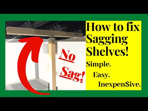 How to fix sagging shelves!  Commander shelving unit