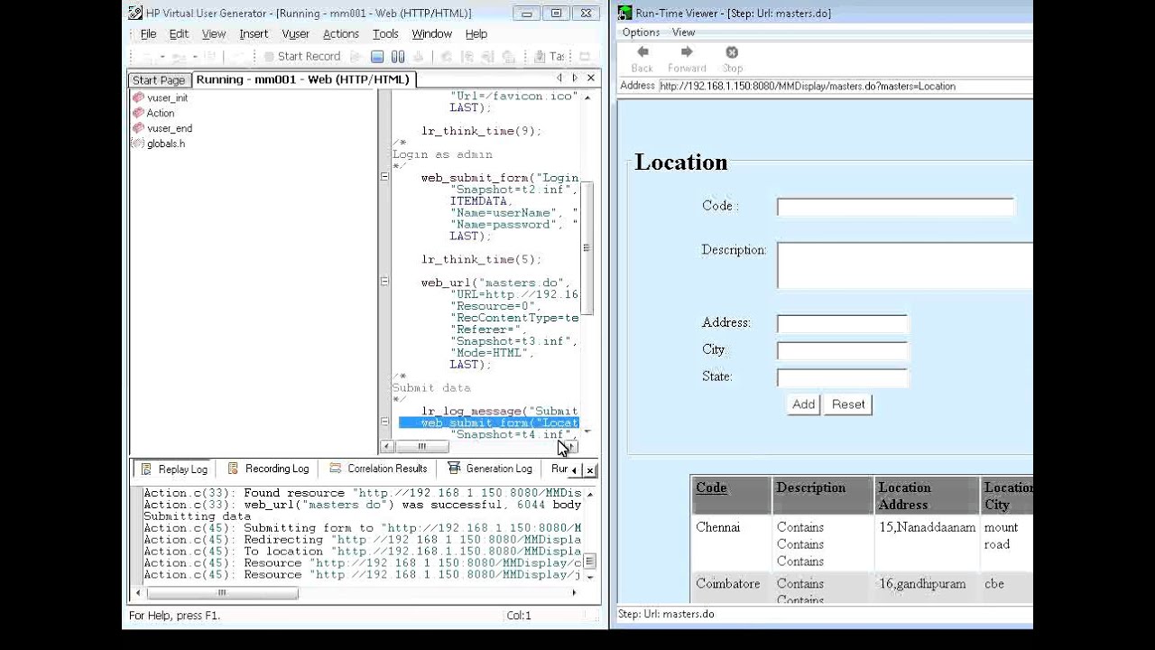 HP Load Runner 5 Transactions, Log Messages - YouTube