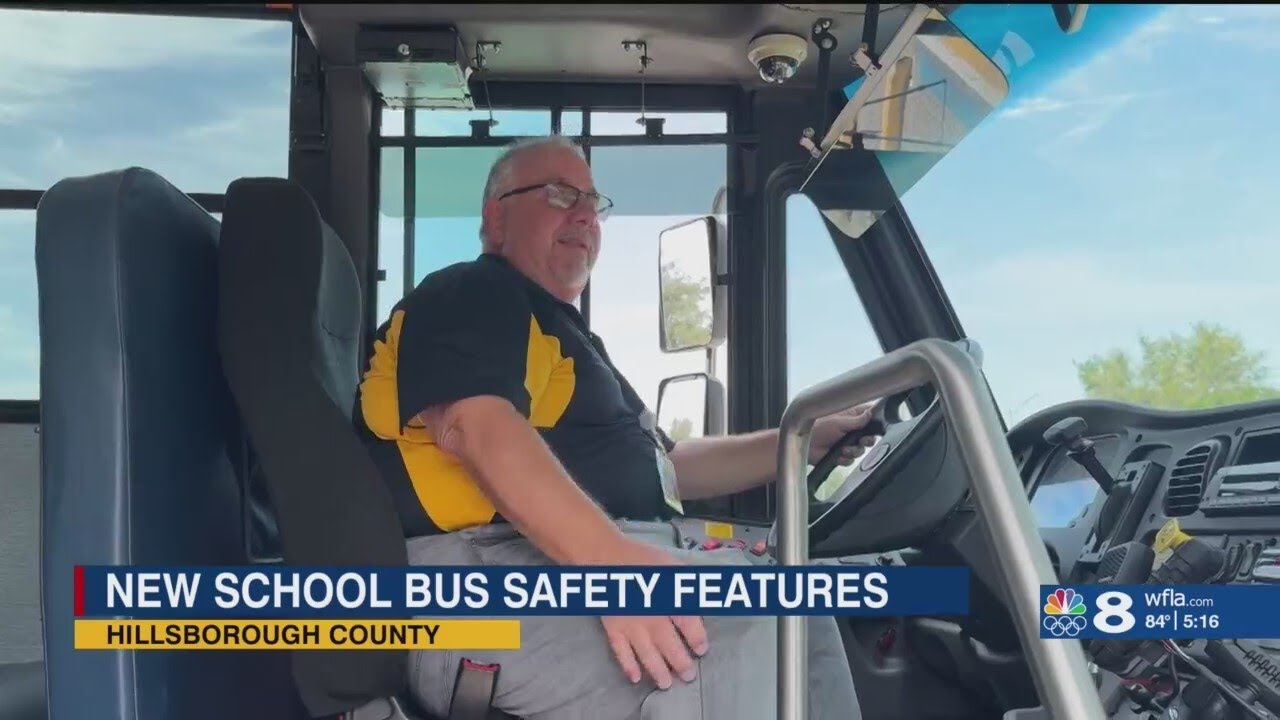 New school bus safety features to crack down on drivers - YouTube
