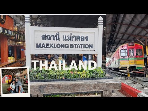 THE MAEKLONG RAILWAY MARKET, THAILAND.