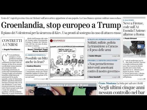 Video RASSEGNA STAMPA 7 GENNAIO 2026. QUOTIDIANI NAZIONALI ITALIANI PRIME PAGINE DEI GIORNALI DI OGGI