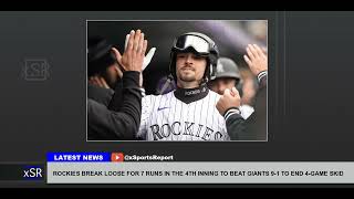 Rockies Break Loose For 7 Runs In The 4th Inning To Beat Giants 9 1 To End 4 Game Skid