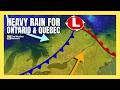 Warmup Comes With Heavy Rain and Storms for Ontario & Quebec | #forecast