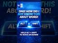 Microsoft Word Tip: Move Lines Instantly with Alt + Shift #microsoftword #word #microsoft