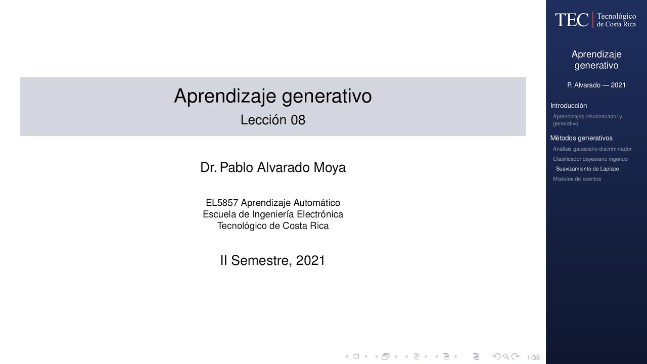 EL5857 Lección 08: Aprendizaje generativo