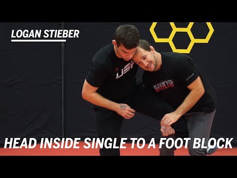 Head Inside Single to a Foot Block: Wrestling Technique with Logan Stieber | RUDIS