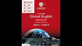Cambridge Global English 9 Audio (learner's book)_Unit 1 to 4 #English #audio #englishlistening #ESL