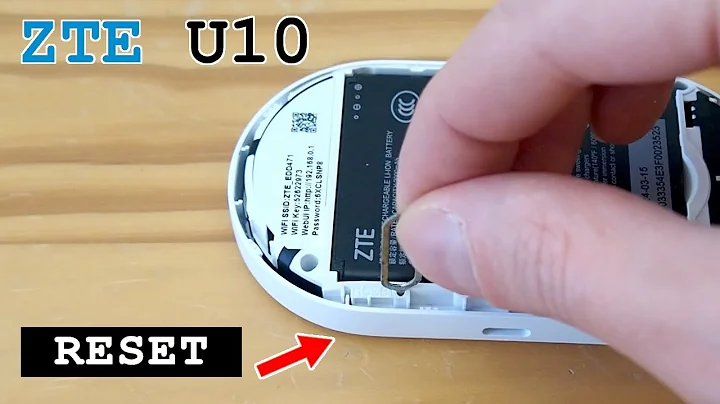 ZTE U10 mobile 4G router Wi-Fi • Factory reset