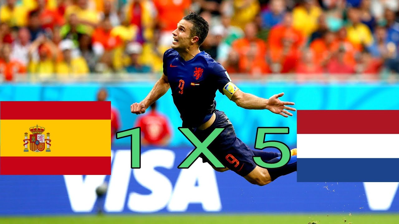 HOLANDA 5 X 1 ESPANHA COPA DO MUNDO 2014 - BRASIL MELHORES MOMENTOS 