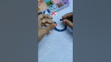 How to Tie Elastic Bracelet 💯😍 #hack #easy #diy #bracelet #shorts #beads #jewellery #craft #knot