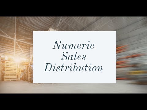 numeric คือ  New Update  Analytics Mastery Session 12 : Numeric Sales Distribution