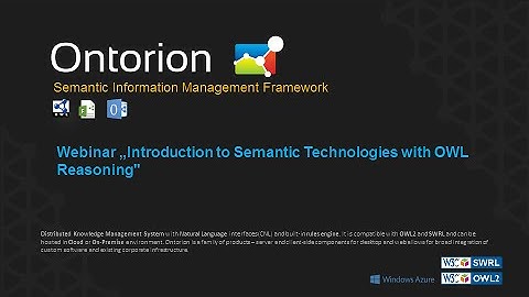 Webinar: "Introduction to Semantic Technologies with OWL Reasoning"