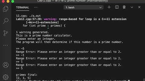 Lab 12 Demonstration Video (Prime Numbers) - BYUI CSE 130