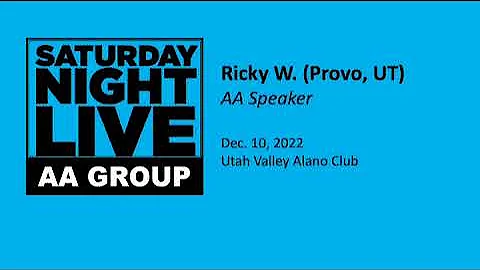 Ricky W Saturday Night Live AA Speaker