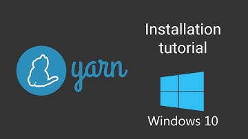 How to install Yarn package manager on Windows 10