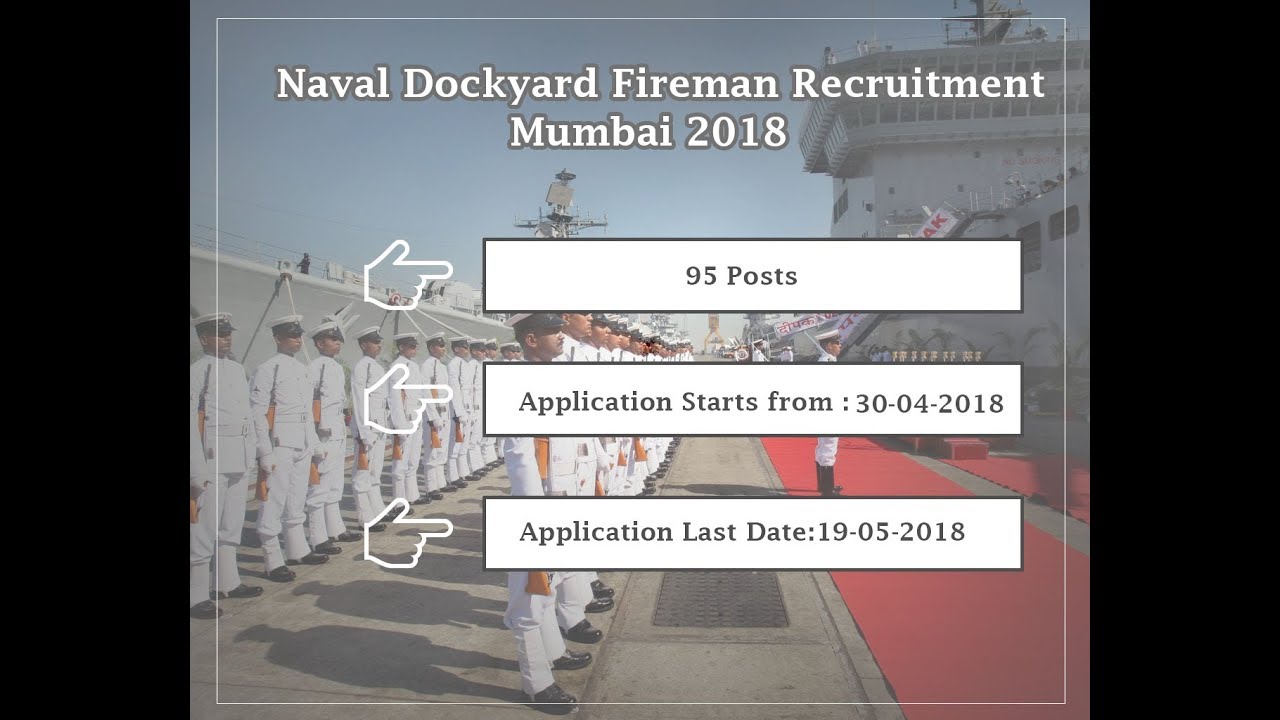 Naval Dockyard Fireman Recruitment 2018 | Latest Govt Jobs | Vyoma Jobs