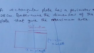 Maximum and minimum area | Differentiation 