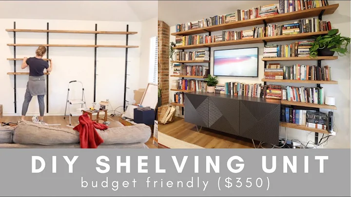 DIY Floating Shelves // Living Room Makeover // Ex...