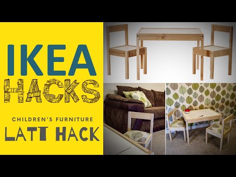 Video: Wooden Children's Table: Ikea Table For Children, Solid Wood Models With Khokhloma Painting