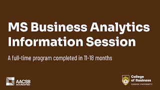 MS in Business Analytics Information Session