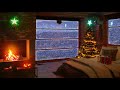 White Christmas vibe at the cottage | Heavy Snow | Fireplace