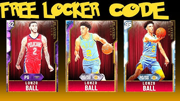 Lonzo Ball Dropped A FREE GALAXY OPAL LOCKER CODE In NBA 2K20 MyTeam