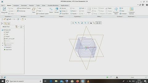 creo parametric tutorials/ how to use helical sweep and intersect feature/EXERCISE :3