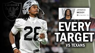 Jermod McCoy Targets vs Texans | Preseason Week 2 (2026)