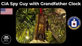 CIA Spy Guy with Grandfather Clock Ornament