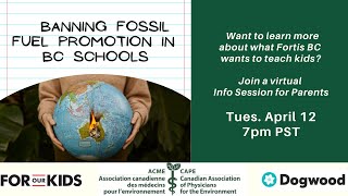 Info Session: Fossil Fuel Promotion in BC Schools