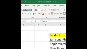 How to create Barcode in Microsoft Excel sheet #ExcelShortVideos