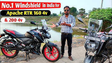 Best Windshield  Visor installation in Tvs Apache RTR 160 4v & 200 4v Bs6