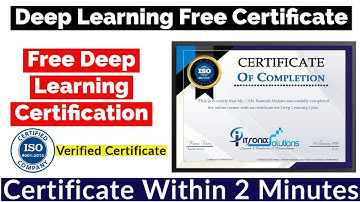 Deep Learning Free Certificate From ITRONIX SOLUTIONS | Get Certificate Within 1 Minute