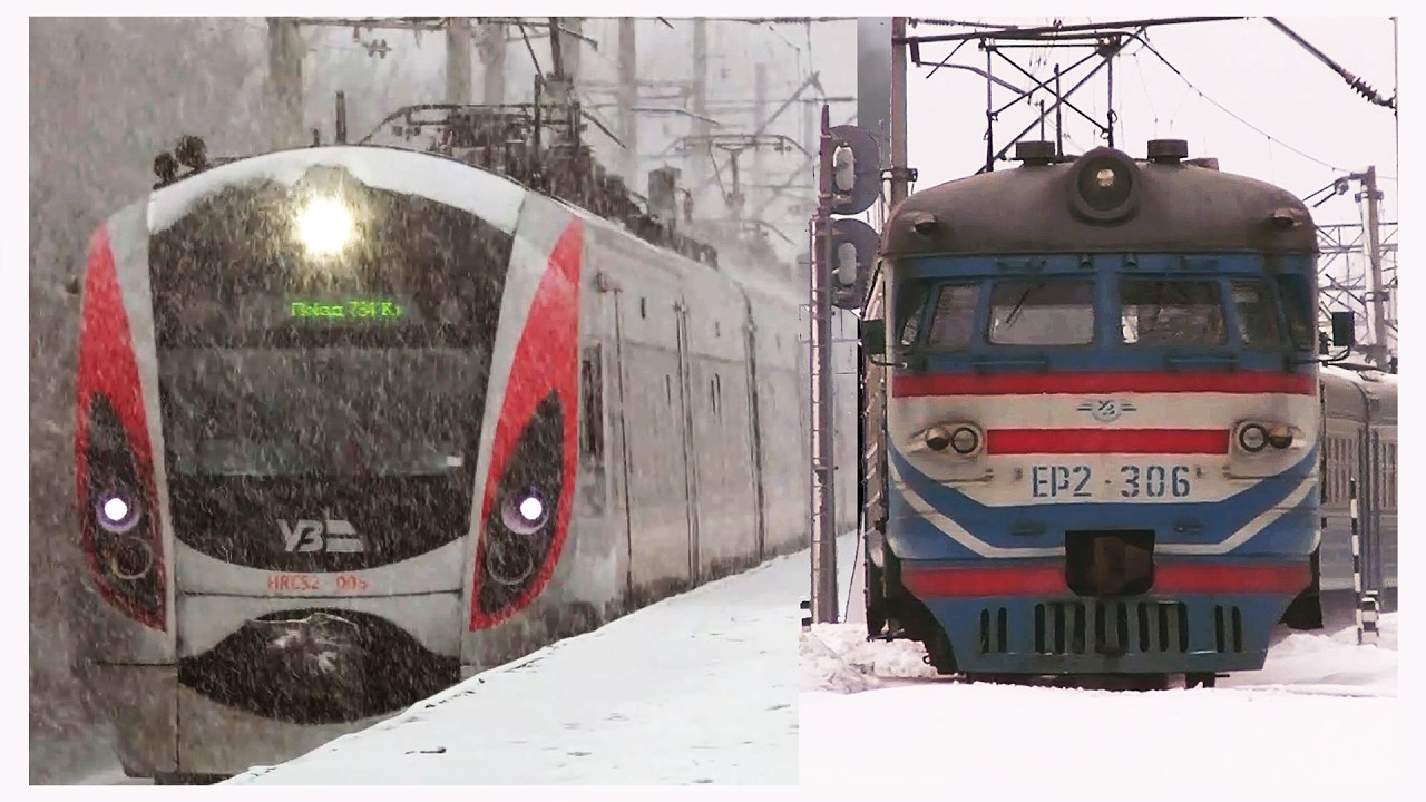 Snow railway collection! Зимові поїзди!