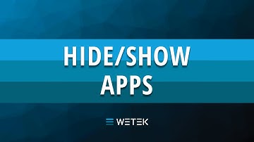 Hide Unhide Apps - WeOS 2.0 [WeTek Tutorials]
