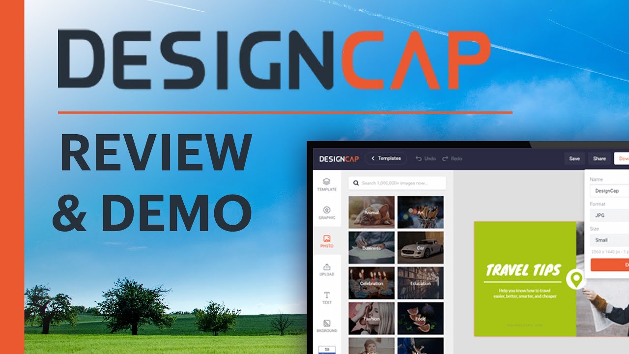 DesignCap - Graphic Design Software Review & Demo - YouTube