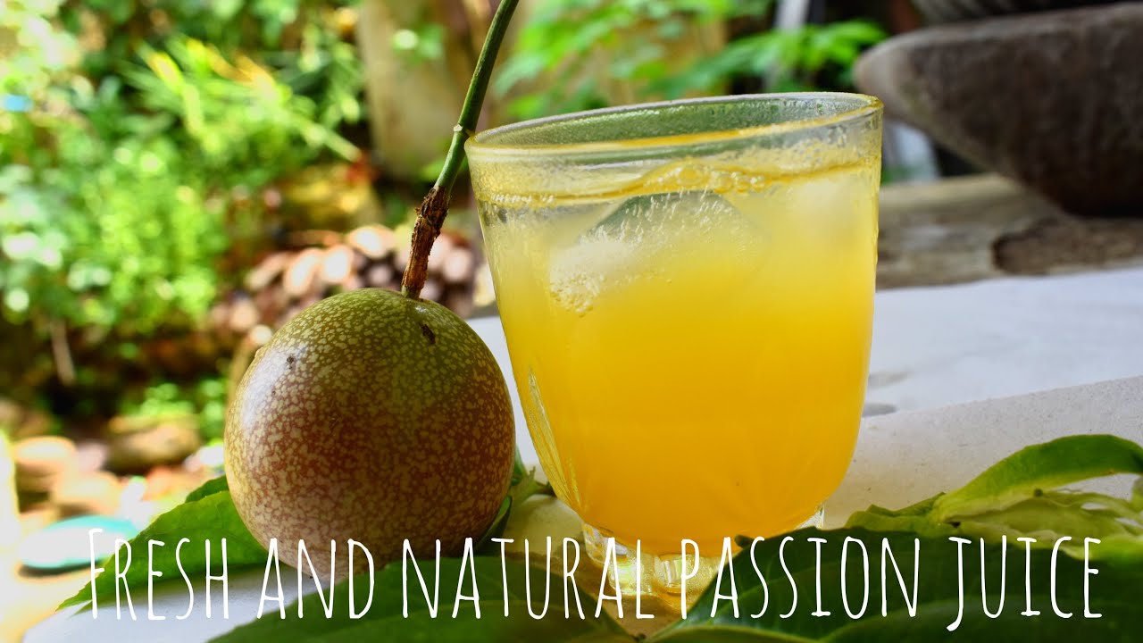 Fresh natural passion fruit juice/passion fruit juice recipe/easy