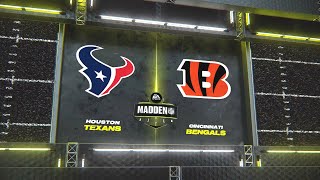 Madden NFL 24 - Houston Texans (Joe Mixon) Vs Cinncinati Bengals Simulation (Madden 25 Rosters)