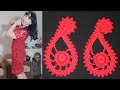 Урок 3. Красное платье. Crochet. Турецкий огурец. Правый. Ирландское кружево.