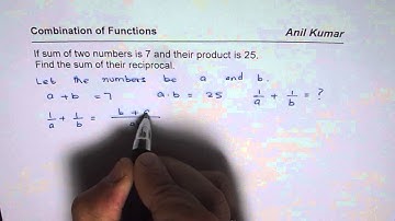 How to find Sum of Reciprocals of given numbers and their product