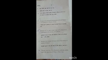 semester 2nd (question paper) Ba programme (history:medieval societies global perspectives #sol #du