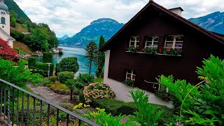 Most beautiful Switzerland village - Walking along the lake