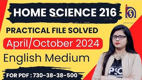 nios class 10 Home Science 216 practical file 2024 | nios 10th practical file english medium