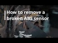 How to remove a broken ABS sensor from your wheel hub.