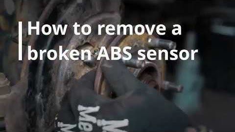 How to remove a broken ABS sensor from your wheel hub.